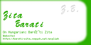 zita barati business card